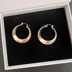 Gold Crescent Hoop Earrings - Women Jewelry Earrings